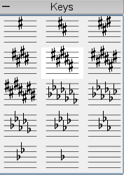 Keys palette