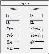 Lijnen palet