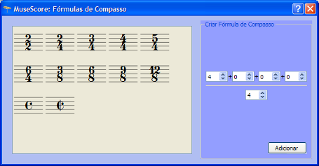 Criar nova fórmula de compasso