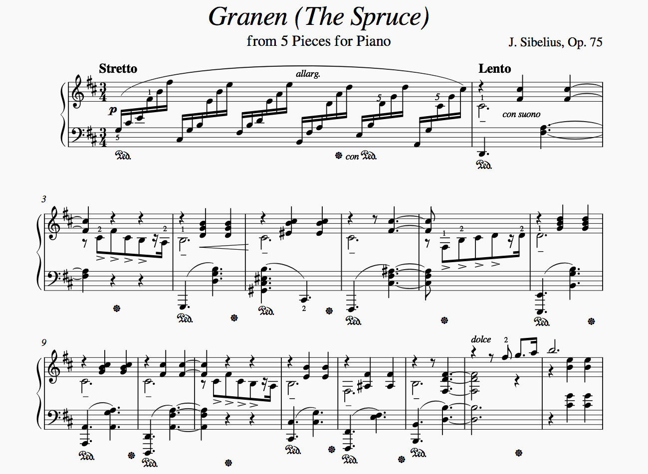 Partition de piano complexe dans MuseScore
