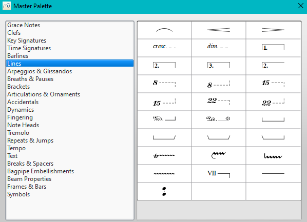 Gesamtpalette