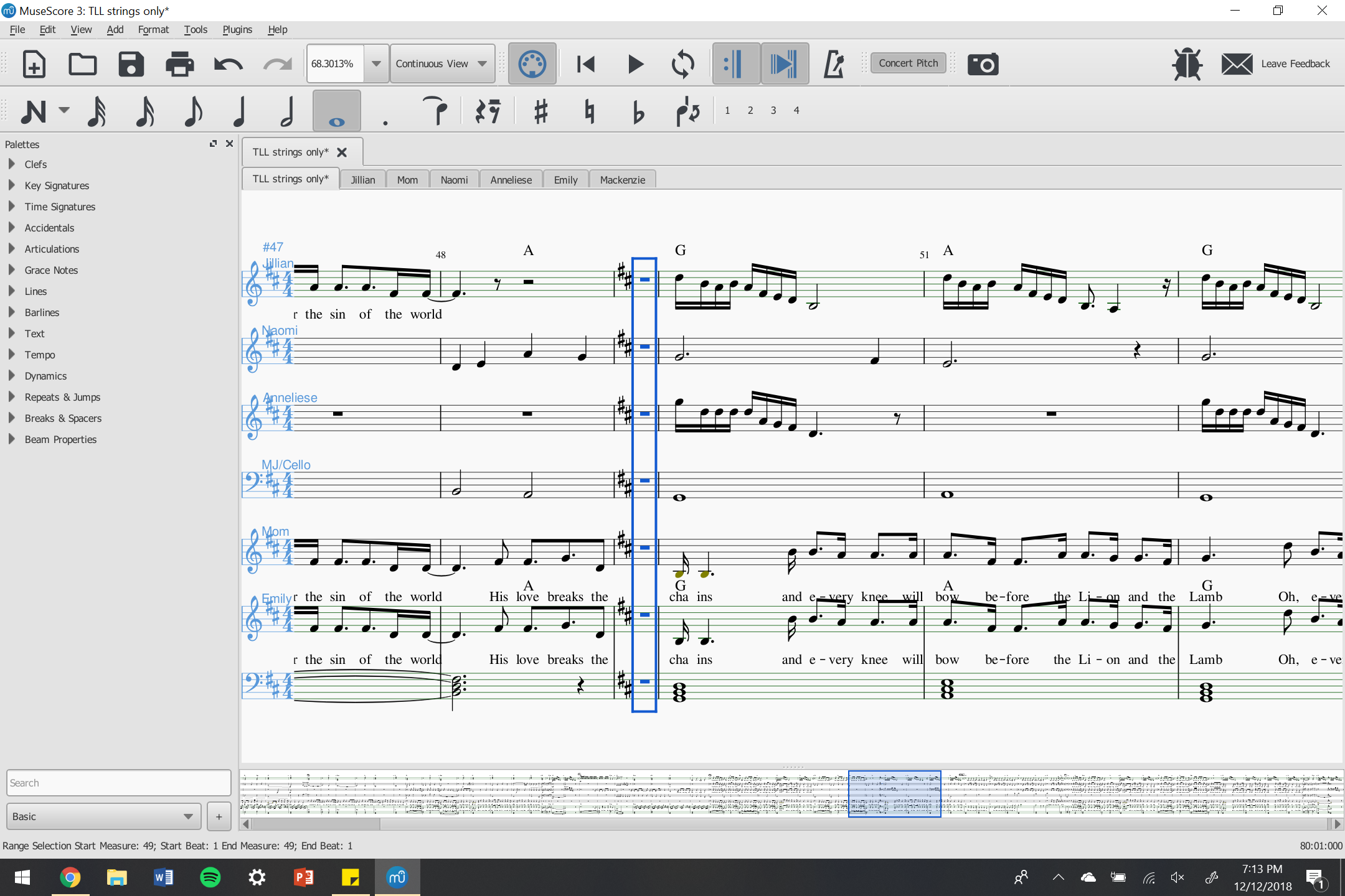 musescore change key signature