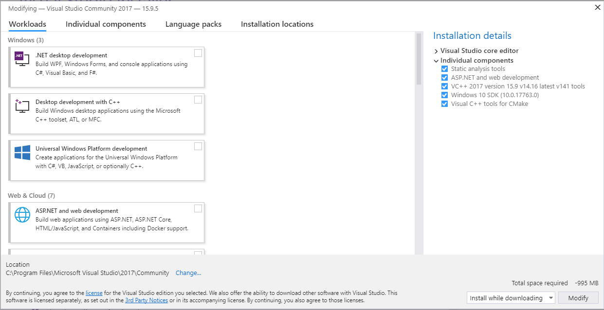 visual cpp build tools