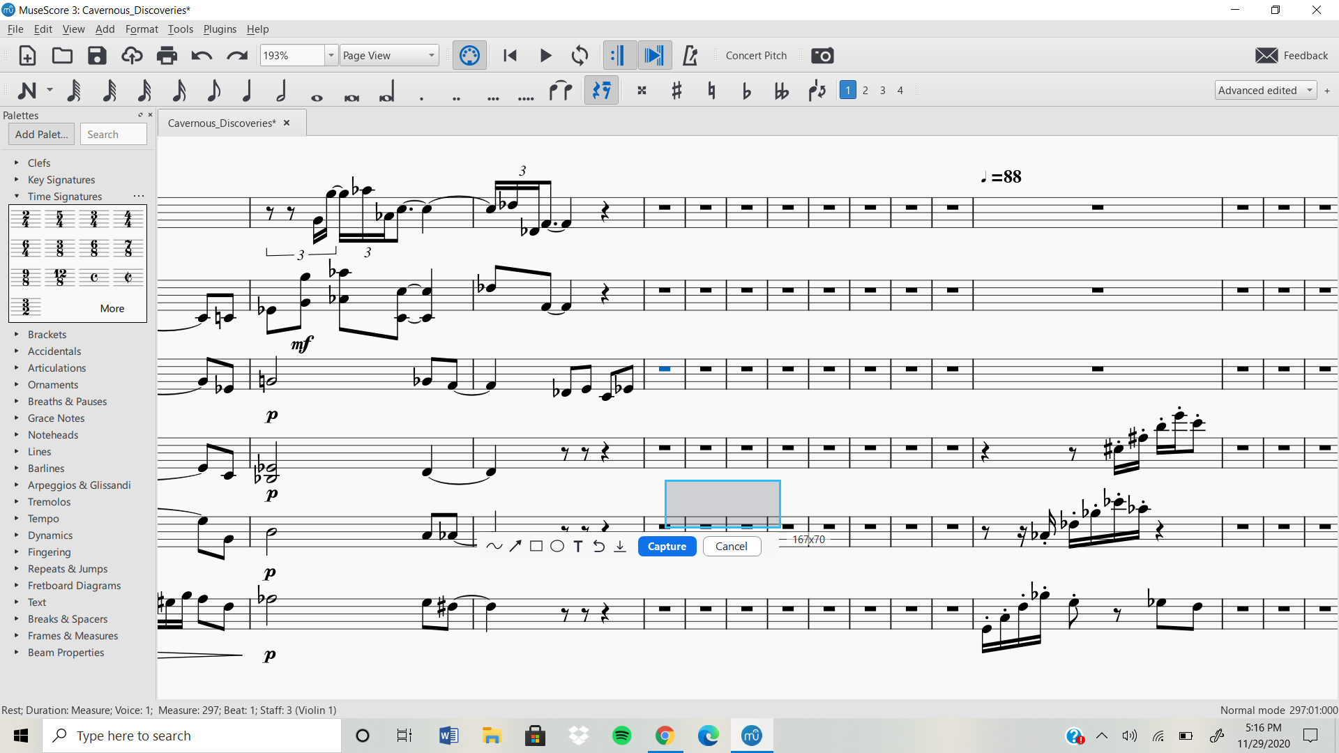 Short cut for tempo change somehow changed to capture feature? | MuseScore