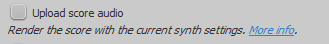 Upload score audio