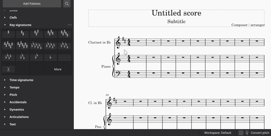 Key signatures and concert pitch, animated GIF