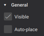 Auto-place setting in Properties panel