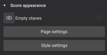 Empty staves setting in Properties panel
