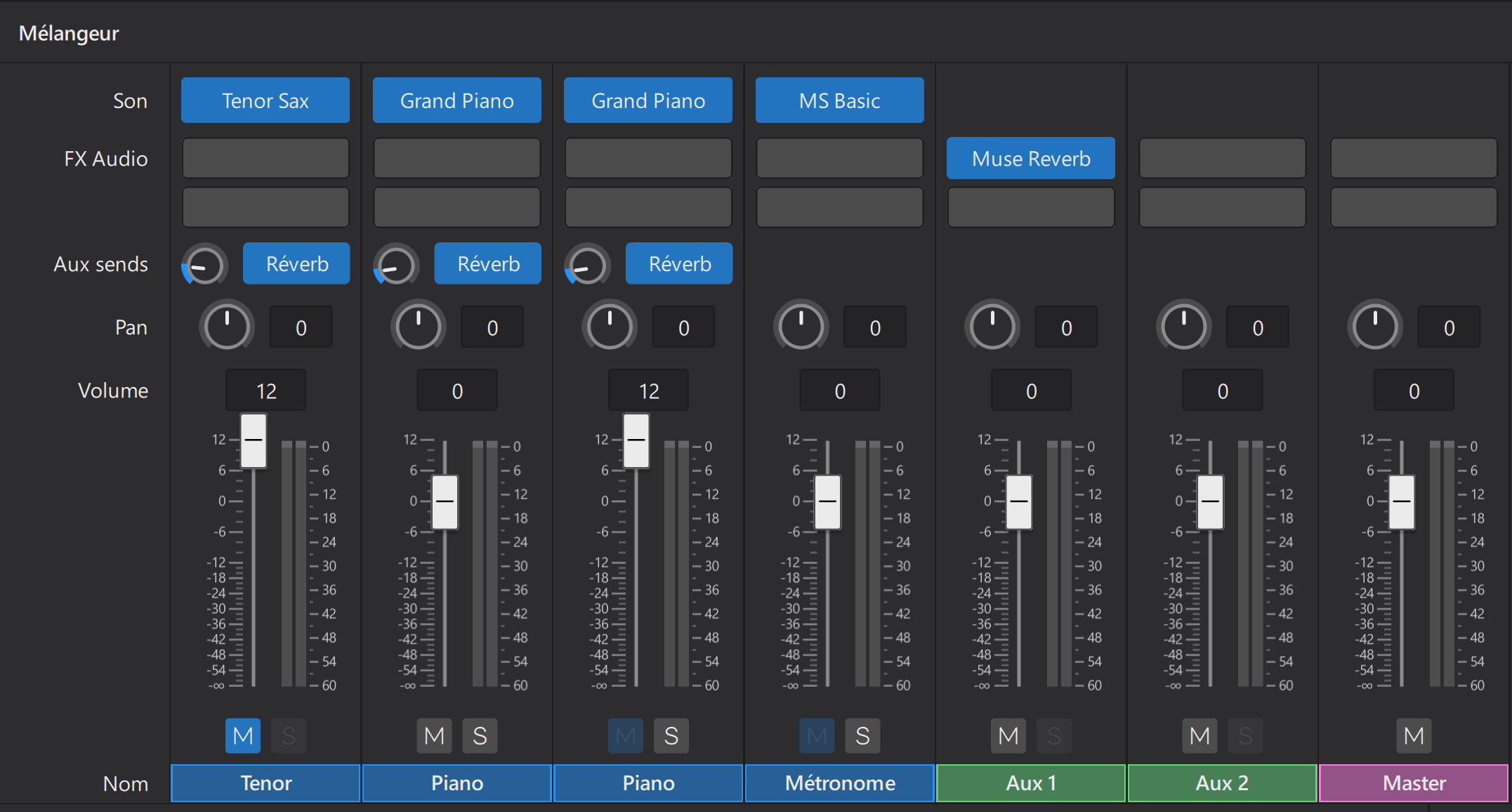 Mélangeur MuseScore 4