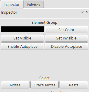 Notes, Grace Notes, Rests filter buttons