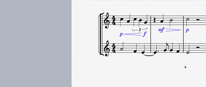 Copy and paste dynamics: behaviour before (animated image)