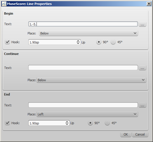 Line Properties dialog