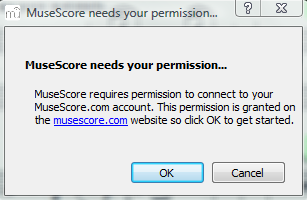 MuseScore needs your permission