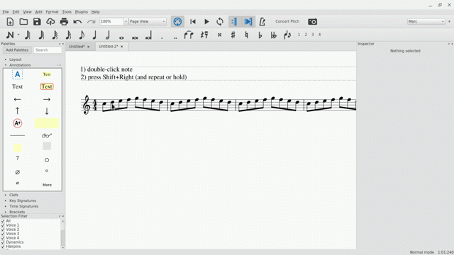 how to make text smaller in musescore
