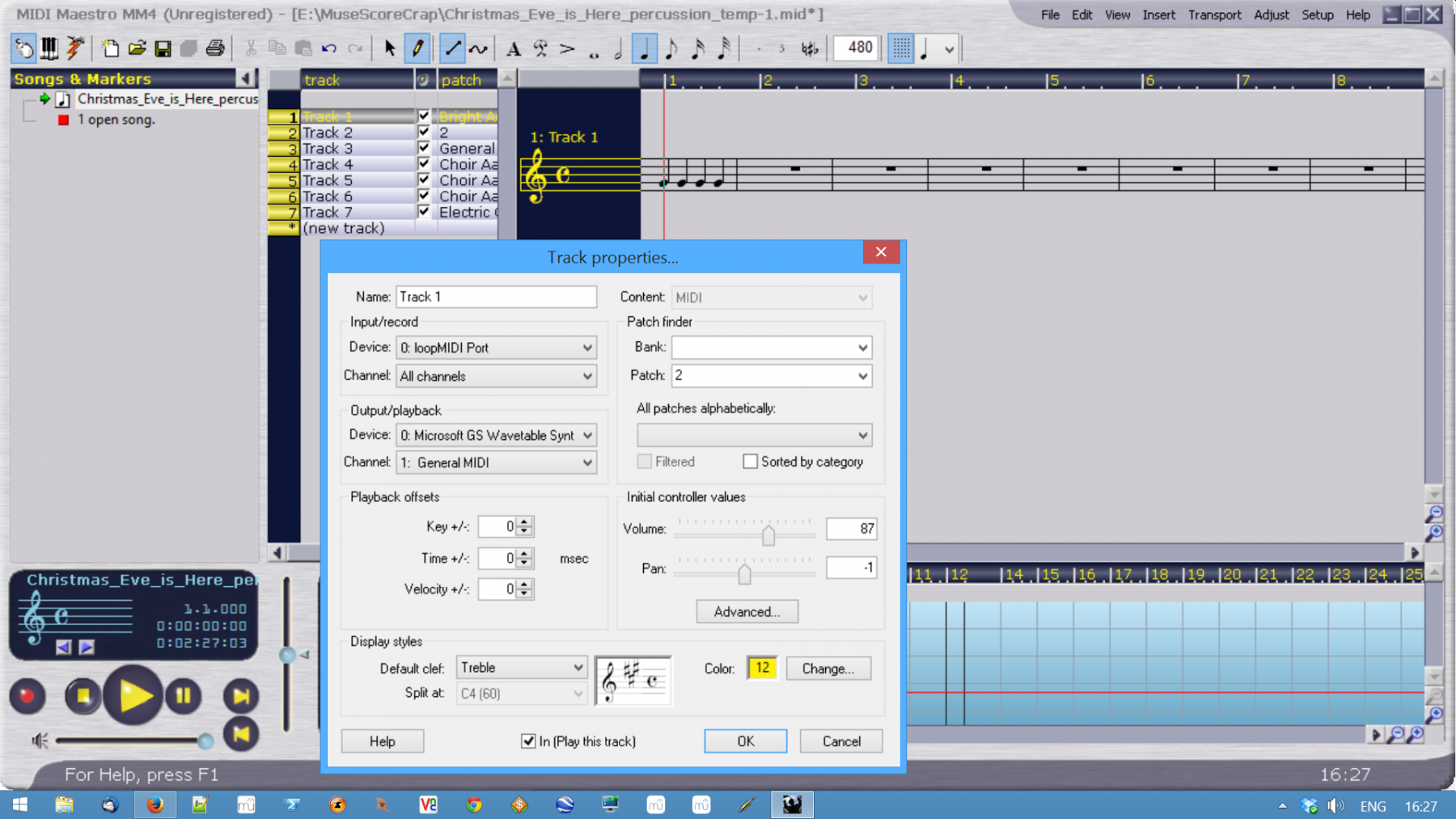 Musescore как подключить midi клавиатуру