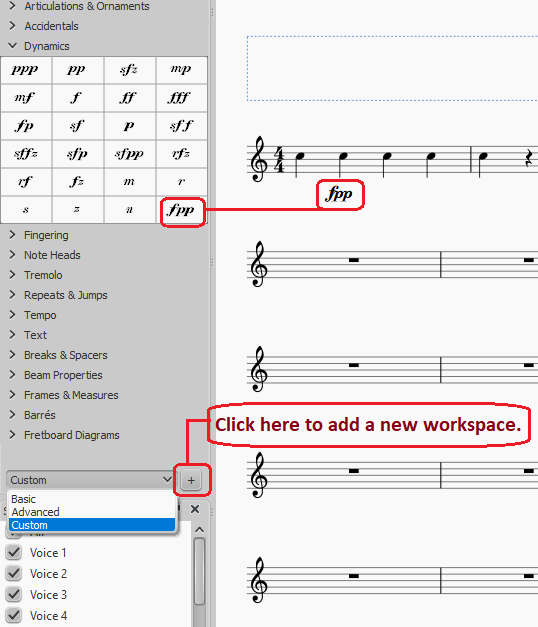 musescore first ending