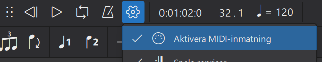 MIDI-inmatning