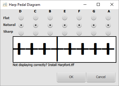 Harp Pedal Diagram (Musescore 2.x) | MuseScore